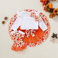 thumbnail image 3 of Happy Town Toddler Girls Fall Clothes 1st Birthday Outfits Pumpkin Romper Tulle Tutu Skirt With Headband Halloween Set, 3 of 7