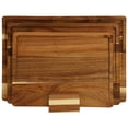thumbnail image 2 of Elama 3 Piece Acacia Wood Cutting Board Set with Base, 2 of 5