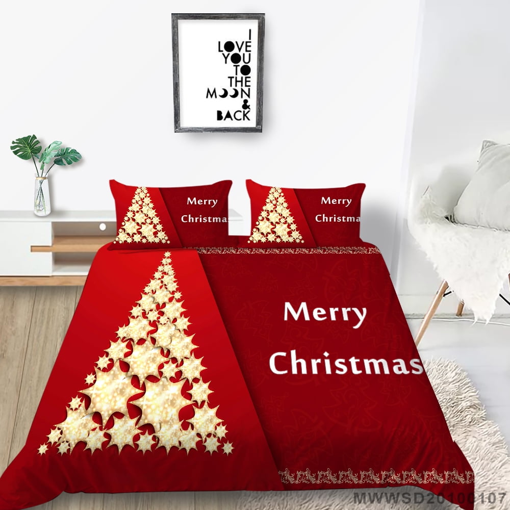 Cosy Christmas Tree Decoration Bedding Full Size Cosy High Quality Duvet Cover Set
