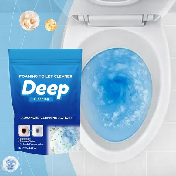 Riforla Deep Toilet Cleaner 2025 New Toilet Bowl Cleaner Toilet Cleane Self Activating Powder for Toilet Bowl Cleaning Powerful Foaming Toilet Bowl Cleaner Deep Cleaning Cleaning Agents Blue