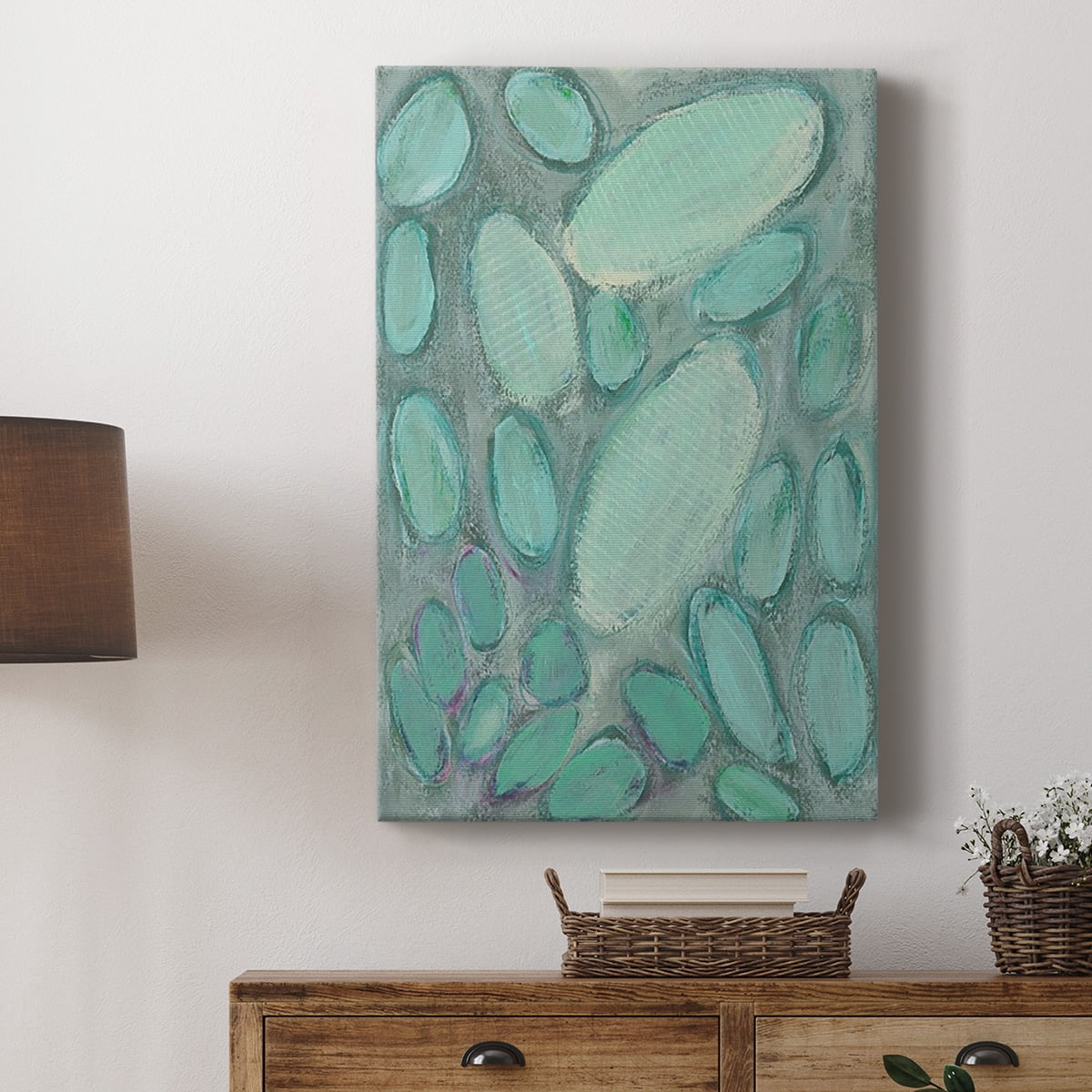Blue Orbs II Premium Gallery Wrapped Canvas - Ready to Hang