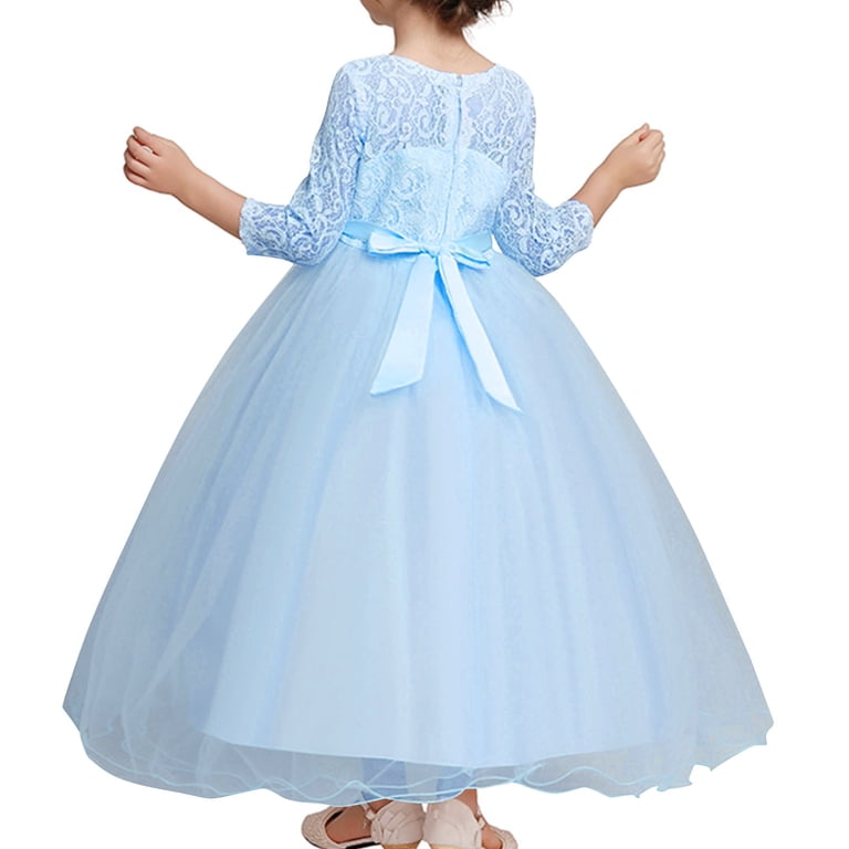 fitted lace wedding dress Girl’s Resort Dress – Sleeveless A-Line Tropical Printed Summer Wear 6-12M main image 1