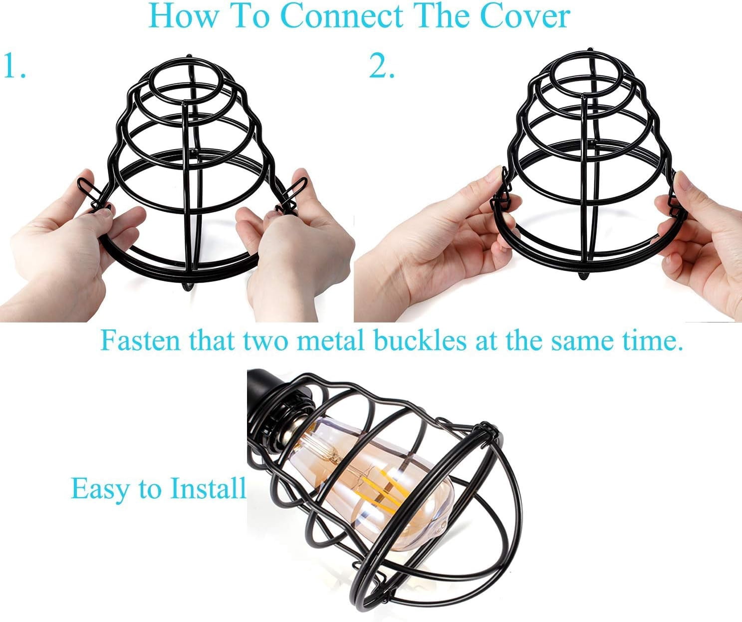 4 Pack Semi-Flush Mount Ceiling Light Black Industrial Ceiling Light - Black Metal Pendant Light Fixture for Hallway Stairway Bedroom Kitchen