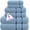 Dusty Blue, variant on CASA COPENHAGEN Eternal 6 Pieces Towel Set- Navy Blue, 500 GSM 2 Bath Towel 2 Hand Towel 2 Washcloth, Designed in Denmark Made of Soft Egyptian Cotton for Bathroom, Kitchen & Shower