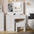 thumbnail image 4 of Andvari LED Vanity Table Set with 6 Drawers & Adjustable Mirror, 4 of 10