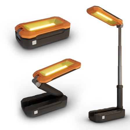 Homechoose LED Rechargeable Magnetic Work Light 1200 Lumens, 3 Brightness Levels - Foldable Stand, Hanging Hook