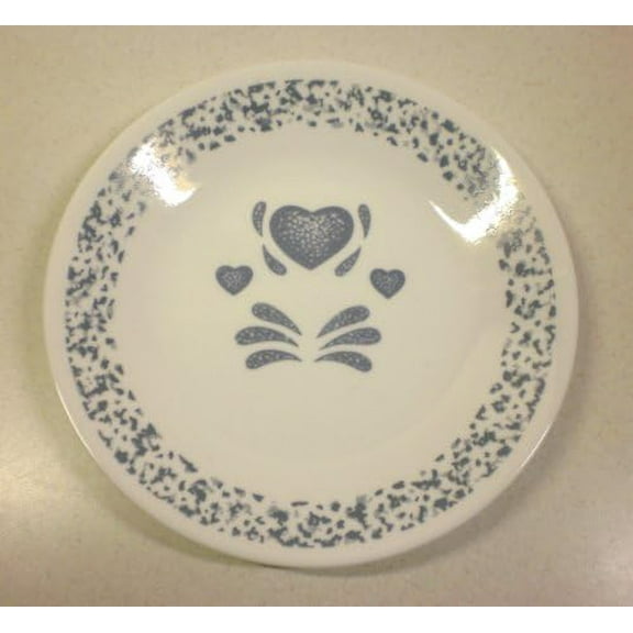 Blue Hearts 6 3/4" Bread & Butter Plates - Set of 4