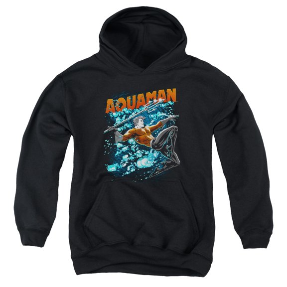 Jla - Aqua Bubbles - Youth Hooded Sweatshirt - Small