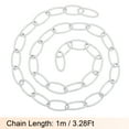 thumbnail image 2 of Uxcell 3mm Thick 1m Long Chain Connectors Pendant Light Fixture Chains White 1 Set, 2 of 5