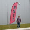 thumbnail image 2 of Premium Exit Feather Flag Kit - Includes 13ft Sectional Aviation Grade Fiberglass Poles, Exit Flag, Ground Spike, and Pole Sleeve Bag, 2 of 7