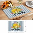 thumbnail image 6 of Lemon Summer Placemats Set of 6, Fruit Starfish Shell Blue Stripes Retro Non-Slip Place Mats Washable Table Mats for Kitchen Dining Table Decorations Indoor/Outdoor, 6 of 9