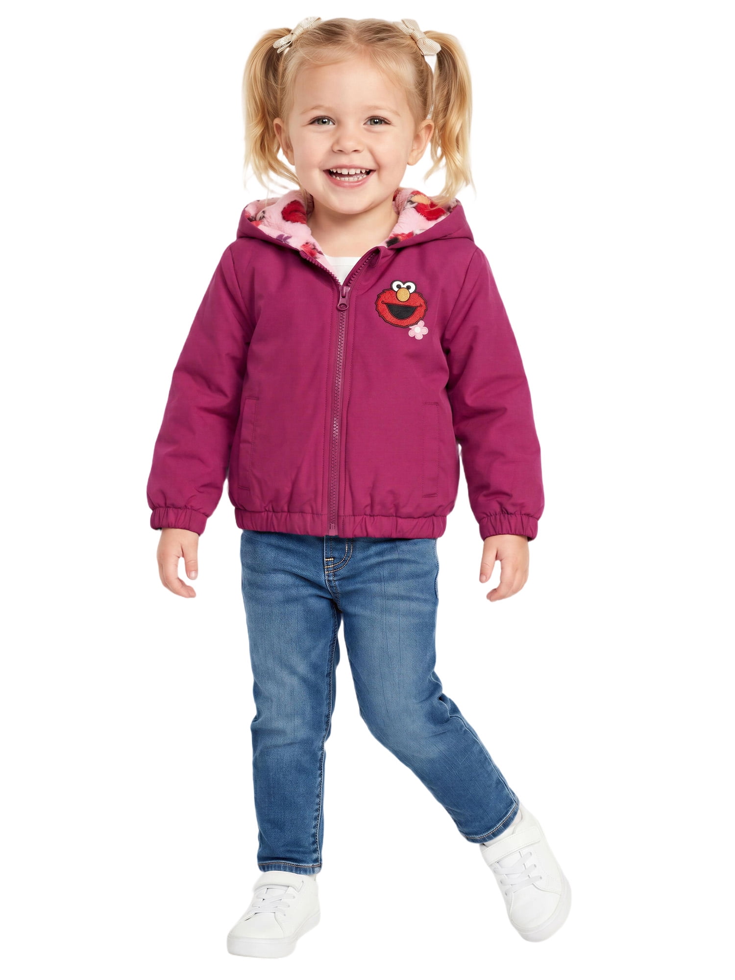 Sesame Street Toddler Girl Reversible Jacket, Sizes 2T-5T