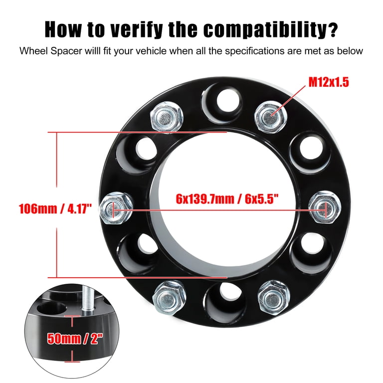 IRONTEK 1.25" Hub Centric Wheel Spacers – Fits Toyota 4Runner, Tacoma, Tundra & More (6x139.7mm)