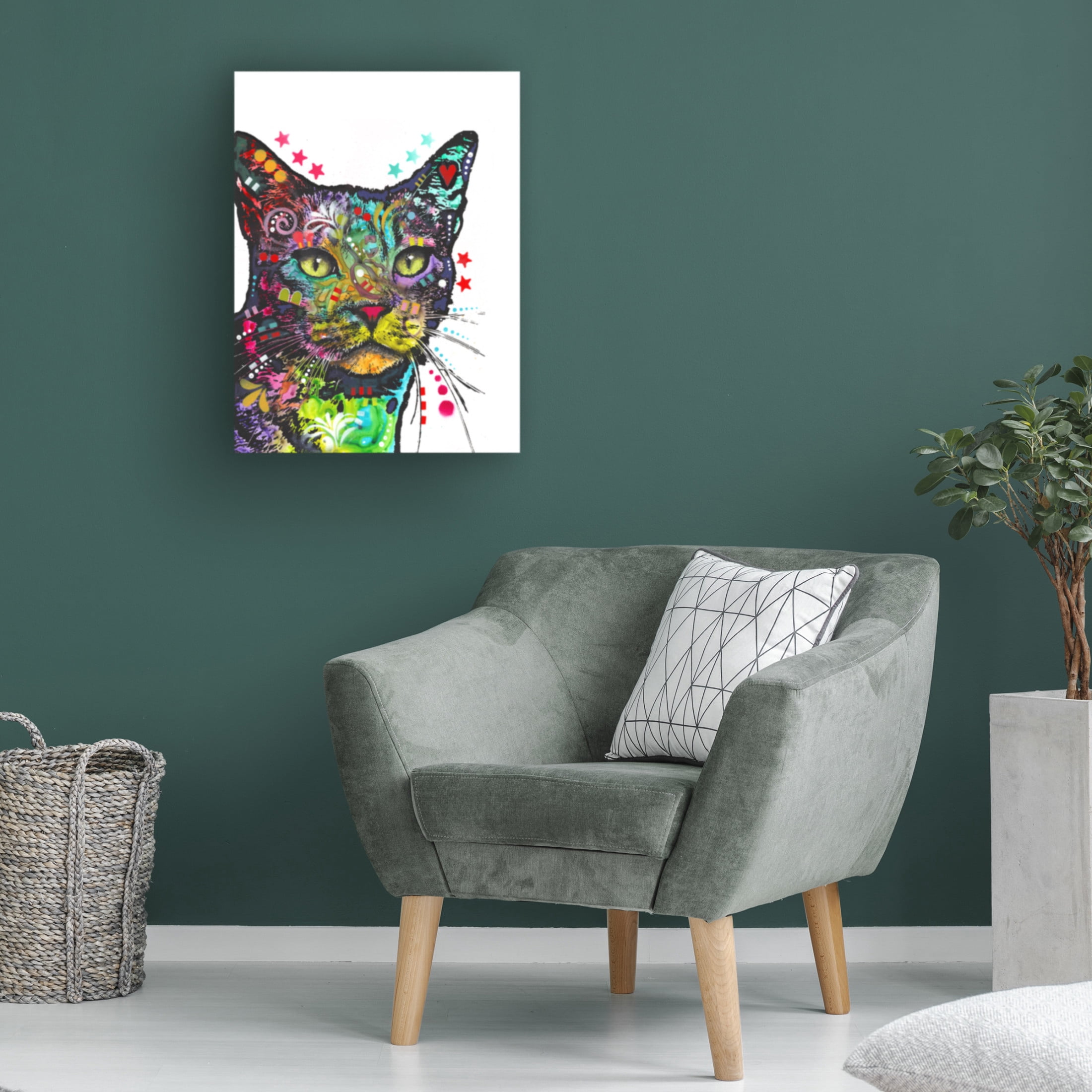 Canvas Wall Art - Dean Russo 'Green Eyes' Wall Art for Living Room, Bedroom, or Office Décor by Trademark Fine Art - 18 x 24 Inches