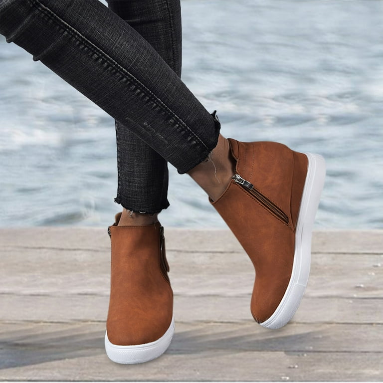 Slope heel Boots for Women Shoes Fashion Casual Roman Short Ankle