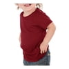 Kavio IJC0432 Infants Crew Neck Short Sleeve Tee-Wine-24M