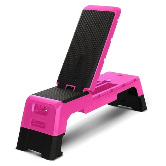 Adjustable Multi-Functional Exercise 440 Pound Capacity Foldable Incline Deck, 8.5 to 14.5 Inch Height, Compact Design,