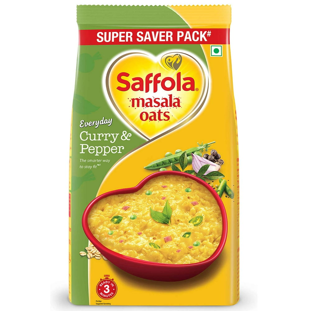 How To Cook Saffola Masala Oats Saffola Maslal Oats - Curry & Pepper - 400g -Export Pack, Saffola