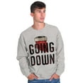 thumbnail image 2 of Going Down Chimney Santa Christmas Men's Big & Tall Crewneck Sweatshirt Brisco Brands 3X, 2 of 4