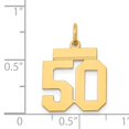 thumbnail image 4 of 14k Yellow Gold Polished Finish Small Size Number 50 Charm Pendant, 4 of 4