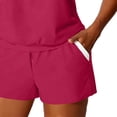 thumbnail image 6 of Brnmxoke Women Tankini Swimsuit with Shorts Tummy Control Modest 2026 Two Piece with Sporty Pockets Blouson Bathing Suits Hot Pink,XL, 6 of 9
