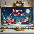 thumbnail image 5 of Festive Design Christmas Banner Holiday Decoration Winter Theme Stocking Decoration Fireplace Garland for Christmas Party Indoor Decoration Holiday Celebration, 5 of 9