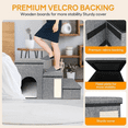 thumbnail image 2 of Dog Stairs for Small Dogs, Foldable Pet Stairs for Couch/Bed with Storage Box, Condo and Cat Scratcher, Adjustable Non-Slip Dog Steps for Puppy, Cats, or Small (3-Step,17" H), 2 of 6