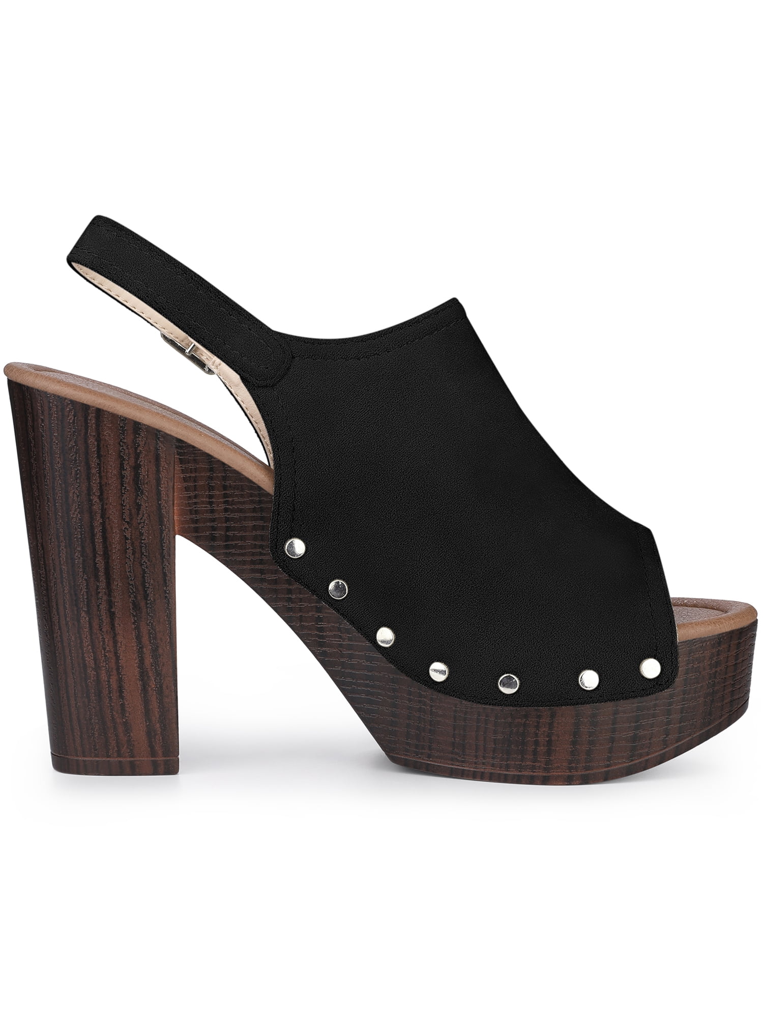 Unique Bargains Slingback Platform Chunky High Heel Sandals for Women