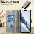 thumbnail image 7 of for Samsung Galaxy F05 Phone Case Wallet Protective Case leather Cover with magnetic closed cGrayit card slot shockproof protection phone case, 7 of 7