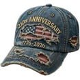 thumbnail image 3 of 250th Anniversary USA Hat Eagle 250 Year American Anniversary Baseball Cap Adjustable Patriotic Hats, 3 of 3