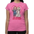 thumbnail image 2 of Chucky and Tiff Til Death Do Us Part Juniors Graphic Short Sleeve T-Shirt (Azalea, S-XXL), 2 of 4