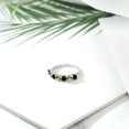 thumbnail image 4 of Gem Stone King 925 Sterling Silver Black Onyx and Green Peridot Anniversary Ring for Women (1.14 Cttw, Round Gemstone Birthstone, Size 9), 4 of 4