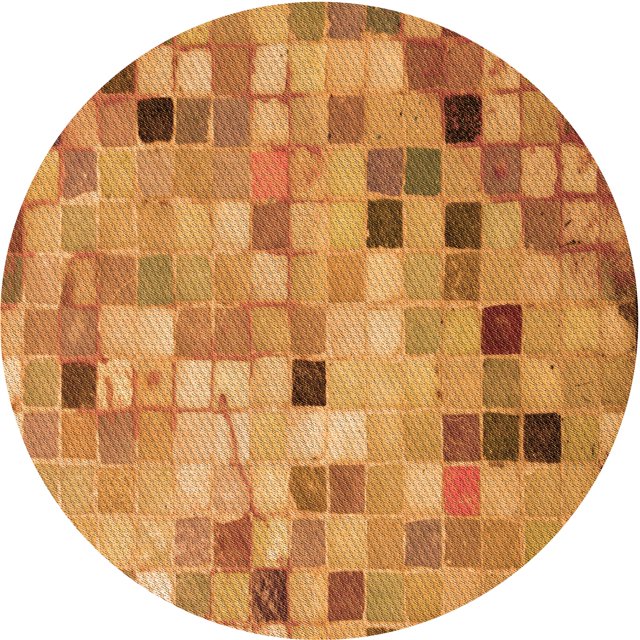Ahgly Company Tapis Rond Lavable en Machine Intérieur Transitionnel Bière Orange, 5 Pieds Rond