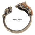 thumbnail image 5 of Geemin Unique Rings Squirrel Melon Open Rings Adjustable Finger Rings, 5 of 12