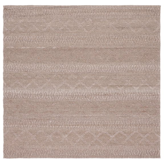 SAFAVIEH Marbella Devereux Striped Area Rug, Natural/Beige, 6' x 6' Square
