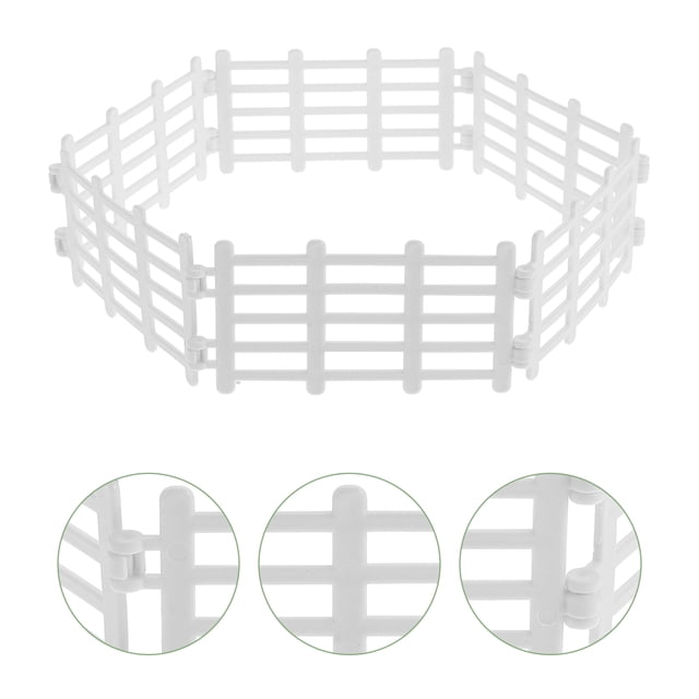 WEUVEB 50pcs Farm Fence Model Miniature House Fence Decorations For Diy Projects And For Decoration