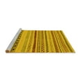 thumbnail image 2 of Ahgly Company Machine Washable Indoor Square Abstract Yellow Modern Area Rugs, 5' Square, 2 of 4