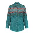 thumbnail image 5 of kaondbfi Women Cotton Shirt Printed Fashion Button Down Shirts Casual Tops Long Sleeve Blouse Womens Fashion Summer Essentials Clothing, 5 of 7