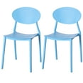 thumbnail image 3 of Modern Plastic Outdoor Dining Chair with Open Oval Back Design, 3 of 10