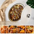 thumbnail image 5 of 4.5 QT Enameled Cast Iron Oval Dutch Oven Nonstick Soup Pot with Self-Basting Lid Heat Resistant 500°F for All Stovetops Induction Gas Grill, Oven & Refrigerator Safe, 5 of 6