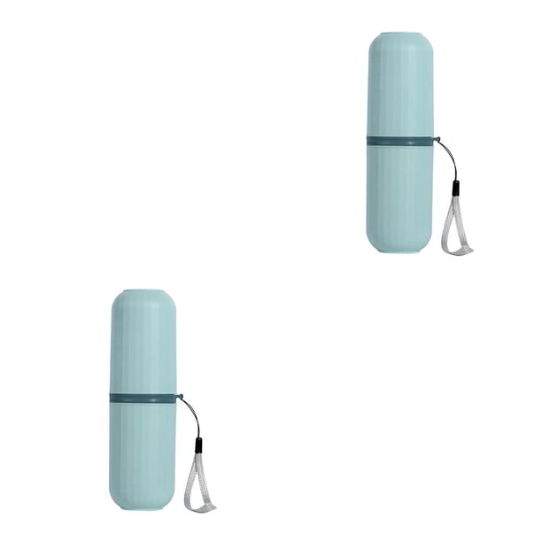 Matsuzay Estuche para cepillos de Baño de viaje Soporte para de a prueba de fugas Cepillo de Taza de de Cielo azul 2piezas
