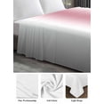 thumbnail image 6 of Pink Grey White California King Size Flat Sheet, Wrinkleproof & Fadeproof Cooling Flat Bed Sheet Only, Farmhouse Ombre Color Modern Simple Breathable Soft Bedding Top Sheets 108 x 98 Inches, 6 of 8