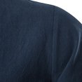 thumbnail image 6 of Wyongtao Clearance Men's Button Long Sleeve T-Shirt Cotton Linen Long Sleeves Dress Shirts,Navy XL, 6 of 9