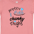 thumbnail image 4 of Inktastic Pretty Eyes and Chunky Thighs Blue Hearts Boys or Girls Baby T-Shirt, 4 of 5