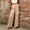 Beige women high waisted cargo pants a1, variant on Cagogo Women's High Waisted Cargo Pants with Pockets Wide Leg Casual Solid Office Work Trousers Loose Fit Long Pants Travel Beachwear, Beige M