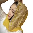 thumbnail image 2 of QJUHUNG Women Bead Decor Islam Muslim Ramadan Hijab Wrap Shawl Scarf Accessory, 2 of 8