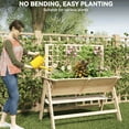 thumbnail image 2 of WildBreak Wooden Raised Garden Bed with Legs, with Trellis, 51.18*29.52*54.5 inch, Oak, 2 of 7