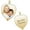14k Yellow Gold, variant on Personalized Photo Engraved Heart Shaped Picture Necklace with Diamond Cut Edge - 1 Inch x 1 Inch- Sterling Silver - W/Backside Engraving