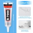 thumbnail image 3 of B-7000 Super Adhesive Glue, Industrial Strength B7000 Glues Paste for Rhinestones Crafts, Clothes Shoes, Fabric, Jewelry Making, Cell Phones, Tablet, Wood, Rubber, Leather (2x50 ml/1.68 oz), 3 of 7
