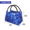 thumbnail image 2 of Easygdp Blurred Star Snow Christmas Bolsa de Almuerzo Insulada Reutilizable, Bolsa de Mano y Bandolera para Oficina, Trabajo, Viajes, 2 of 6